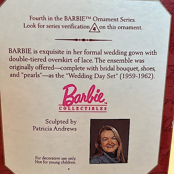 1997 Barbie Wedding Day Ornament by Hallmark - In Box - Picture 8 of 9